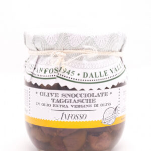 Taggiascheoliven på olivenolje