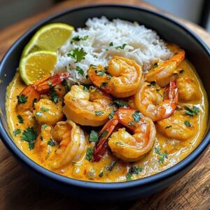 Butter Garlic Prawns with Herbed Rice and Spicy Mango Chili Sauce